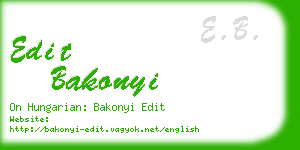 edit bakonyi business card